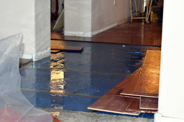 Professional Flood Cleanup technician working in Delaware, OK